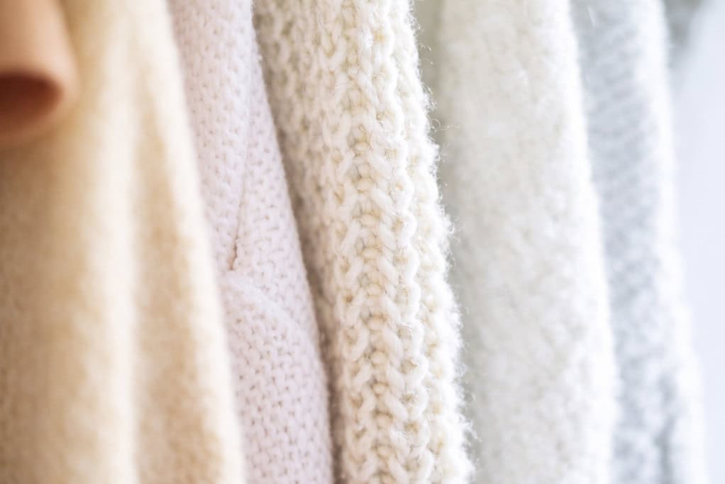 different kinds and shades of fabric