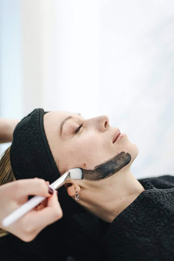 a woman at the derma