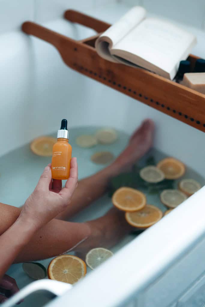 a person in the bathtub