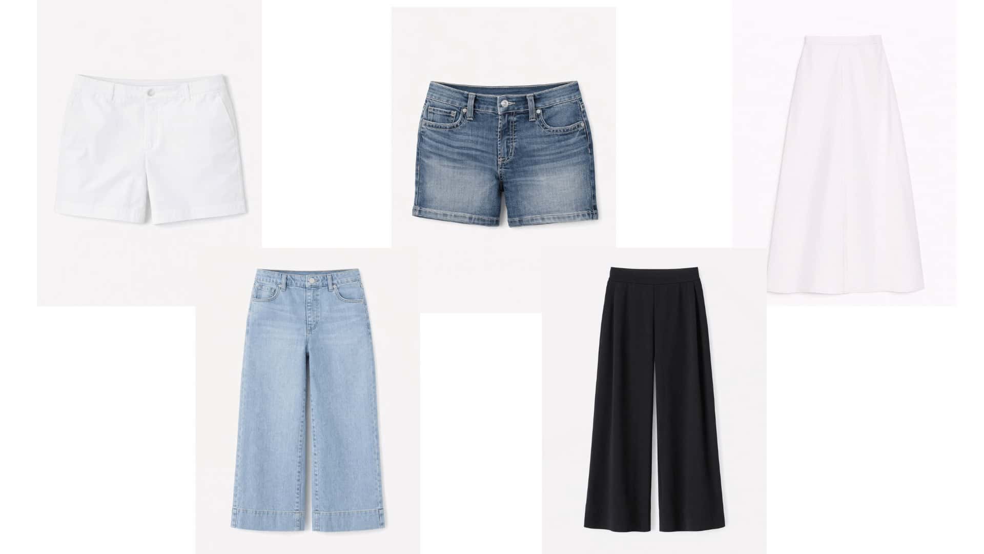 bottoms  in a summer petite capsule wardrode