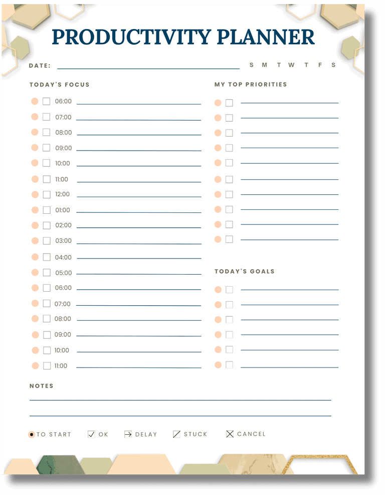 Bonus 1 — Productivity Planner