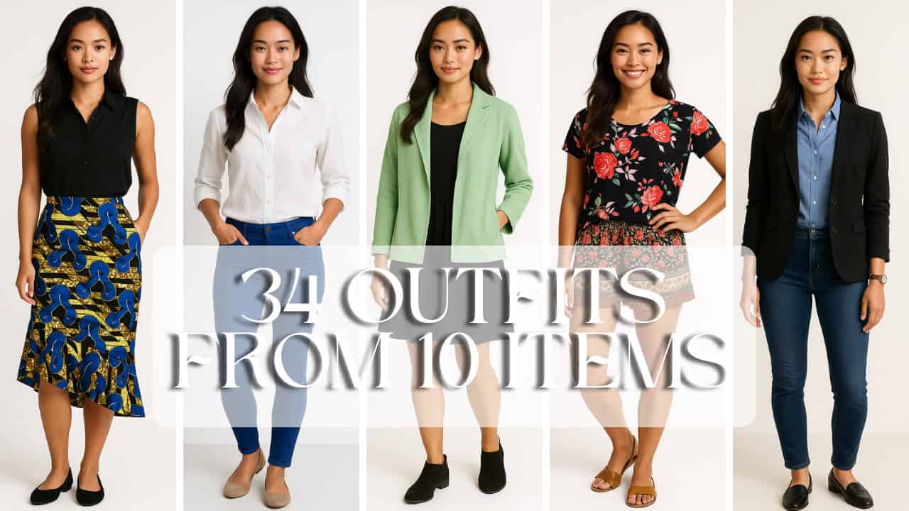 How to Build a Versatile Wardrobe // 34 Outfits From 10 Items