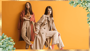 two women in a parisian style clothing