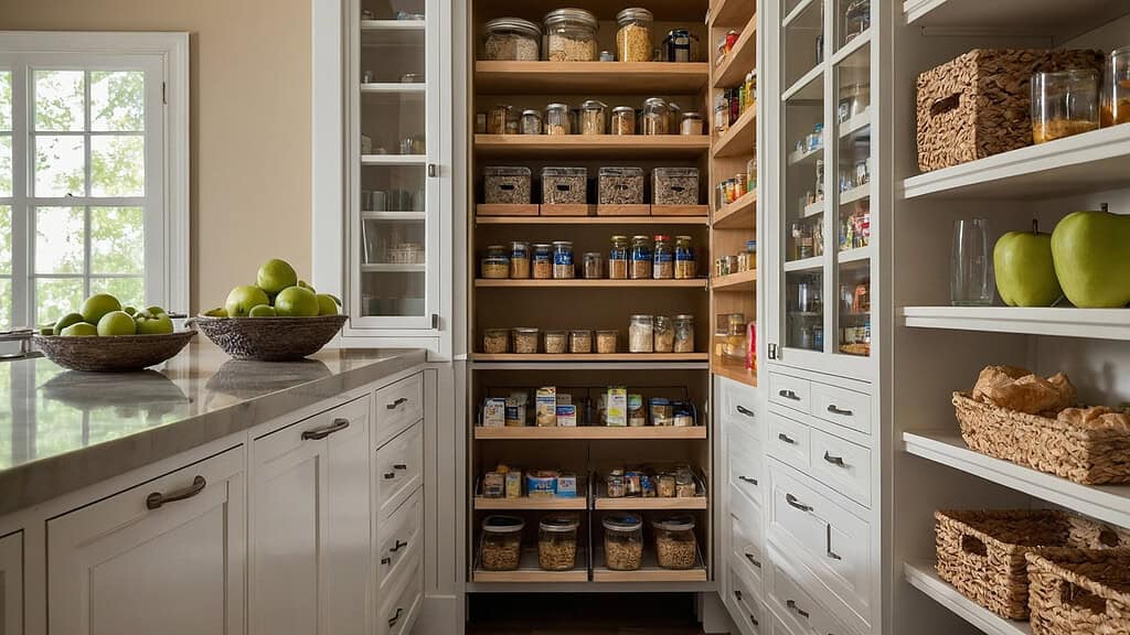 An organized kitchen where each categories has its own zone