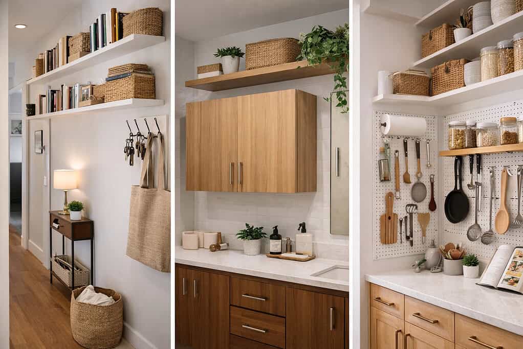 Vertical storage solutions for home spaces