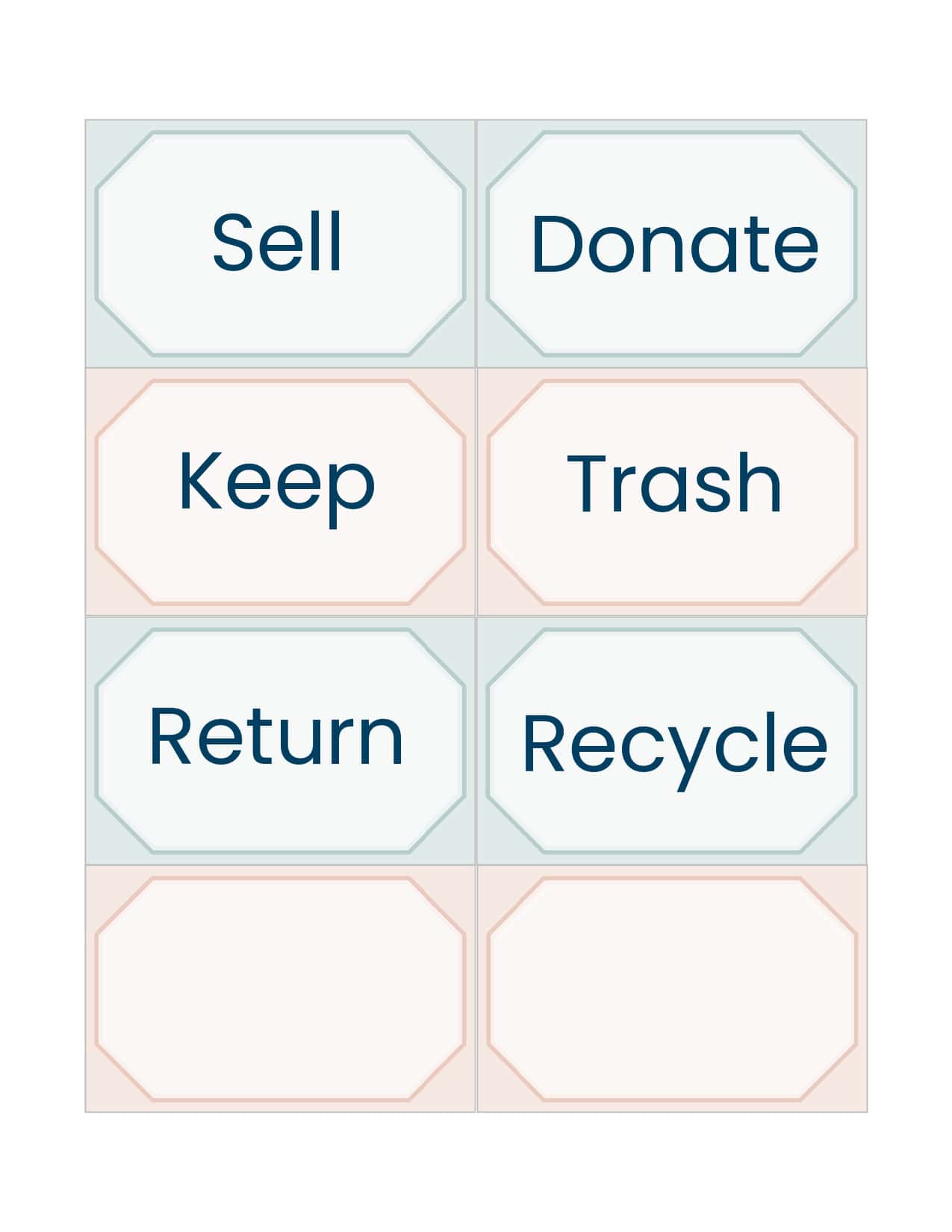 Sort and Organization Labels bonus