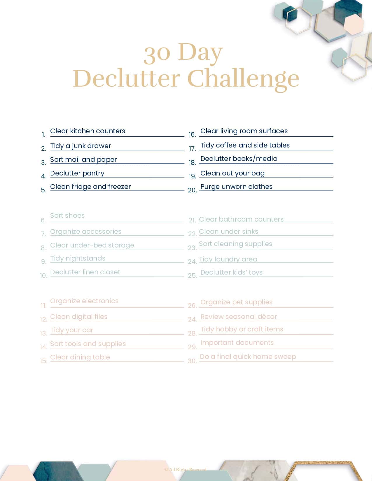 30 Day Declutter Challenge from Module 13