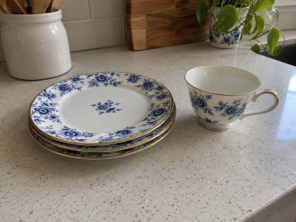 One teacup to keep and one vase in a box to pass on, a gentle way to decide what stays